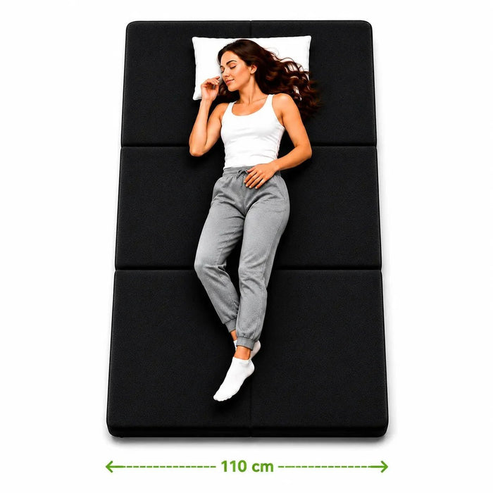 Gästematratze-klappbar - 110 x 190 cm - Anthrazit - Klappmatratze - shogazi ® #typ=groessenfoto;farbe=anthrazit;groesse=110x190;pos=2