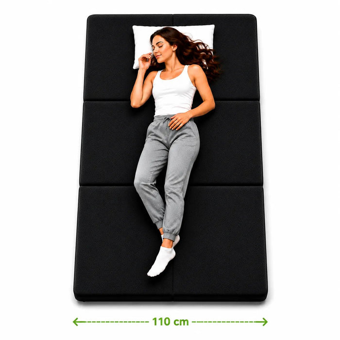 Gästematratze-klappbar - 110 x 200 cm - Anthrazit - Klappmatratze - shogazi ® #typ=groessenfoto;farbe=anthrazit;groesse=110x20;pos=2