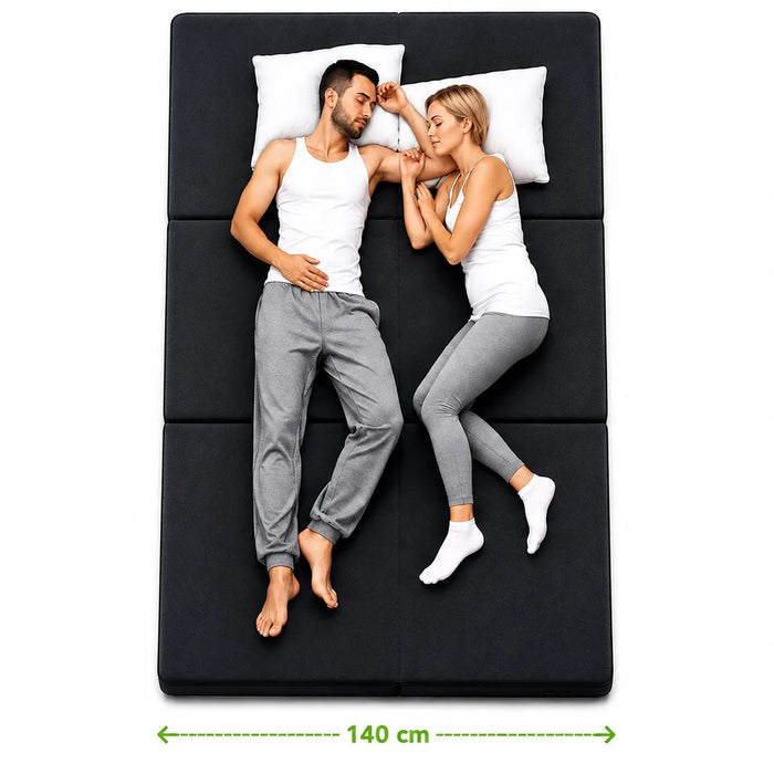 Gästematratze-klappbar - 140 x 190 cm - Anthrazit - Klappmatratze - shogazi ® #typ=groessenfoto;farbe=anthrazit;groesse=140x190;pos=2