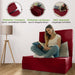 shogazi Klappmatratze 130x200 in Weinrot, Liegebreite im Größenvergleich #typ=groessenfoto;farbe=weinrot;groesse=130x200;pos=2