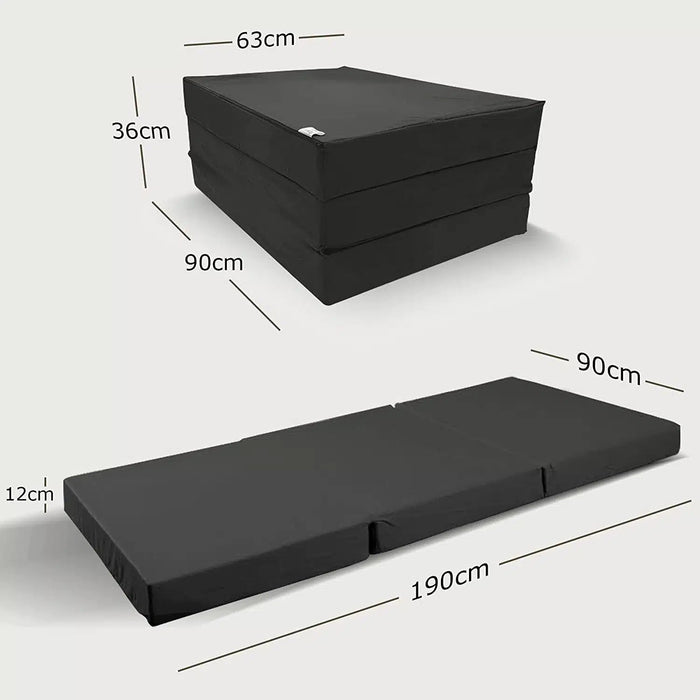 Klappmatratze 90x190 - Anthrazit - Klappmatrratze - shogazi ®
