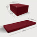 Klappmatratze – bequem schlafen statt Sofa - 70 x 190 cm - Weinrot - Klappmatratze - shogazi ® #typ=mass;farbe=weinrot;groesse=70x190