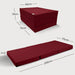 Klappmatratze – bequem schlafen statt Sofa - 70 x 200 cm - Weinrot - Klappmatratze - shogazi ® #typ=mass;farbe=weinrot;groesse=70x200