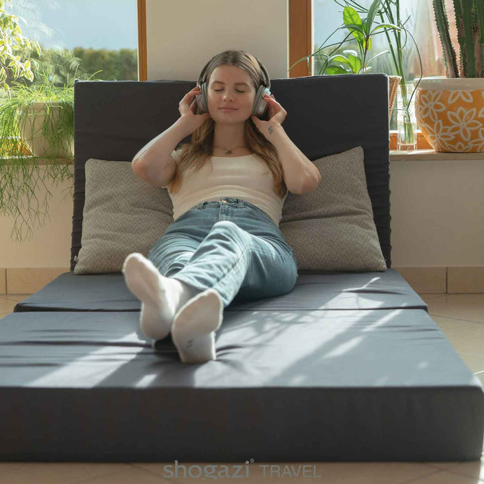 Klappmatratze – bequem schlafen statt Sofa - 90 x 200 cm - Anthrazit - Klappmatratze - shogazi ®