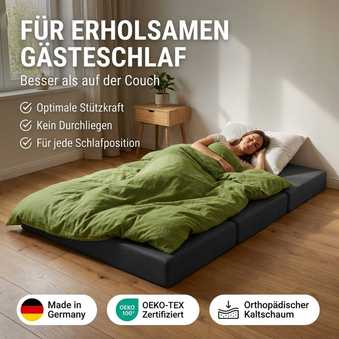 Klappmatratze – bequem schlafen statt Sofa - 90 x 200 cm - Anthrazit - Klappmatratze - shogazi ®