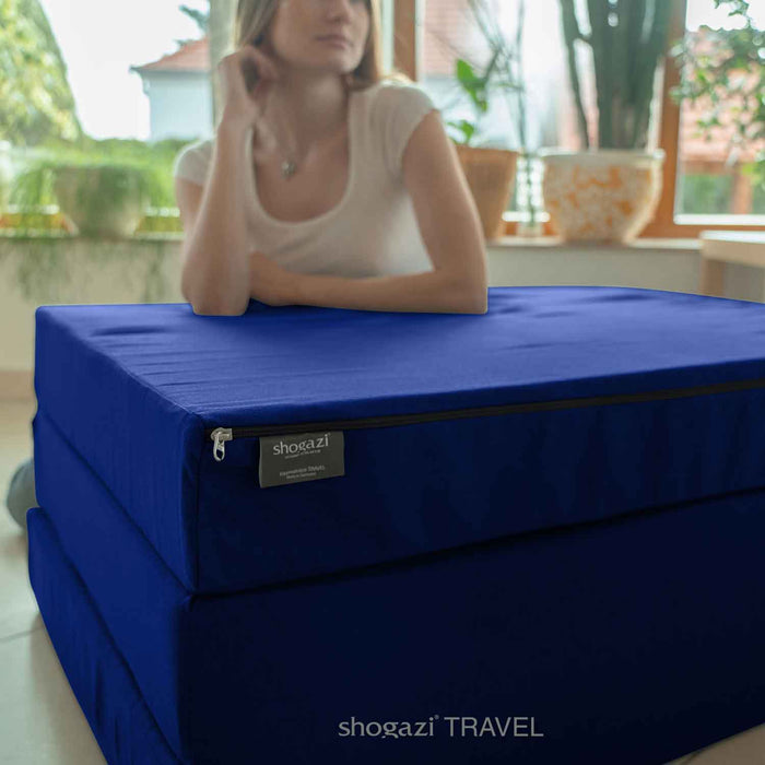 Klappmatratze – bequem schlafen statt Sofa - 90 x 200 cm - Marineblau - Klappmatratze - shogazi ®