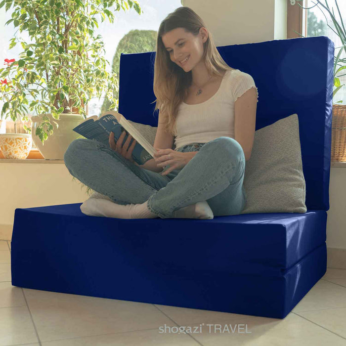 Bezug aus Baumwolle der shogazi Klappmatratze 100x190 in Marineblau #typ=foto;farbe=marineblau;bucket=klein;pos=5
