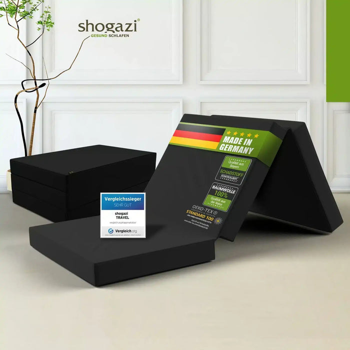 Klappmatratze - Luxus Faltmatratze - 90 x 200 cm - Weinrot - Klappmatratze - shogazi ®