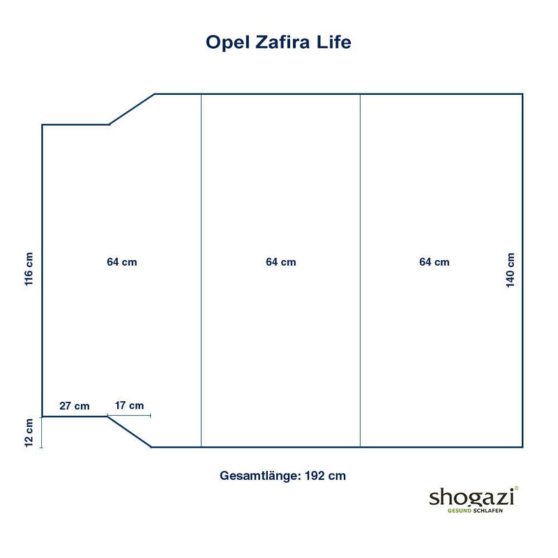 Materasso Spacetourer, Traveller, Zafira Life & Proace &ndash; 2