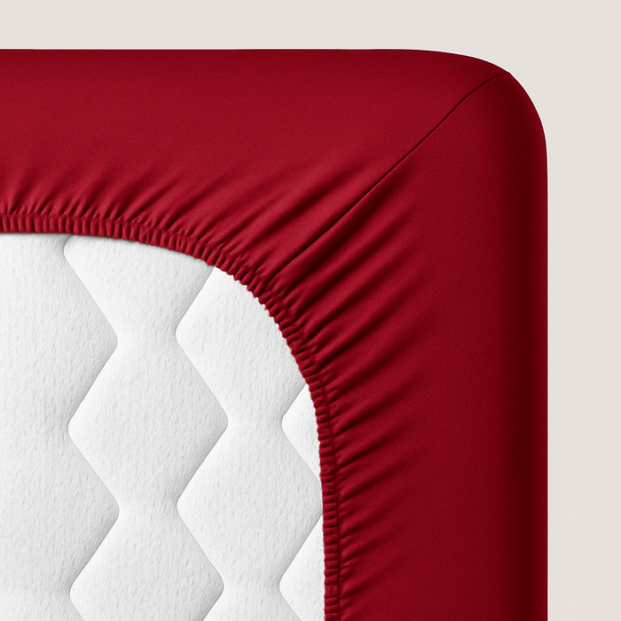 Spannbettlaken - Weinrot - 70 - 110x200 - Spannbettlaken - shogazi ®
