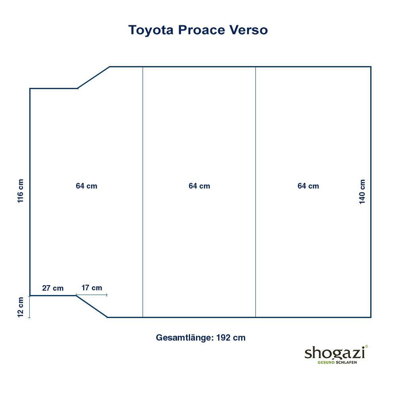 Materasso Spacetourer, Traveller, Zafira Life & Proace &ndash; 2
