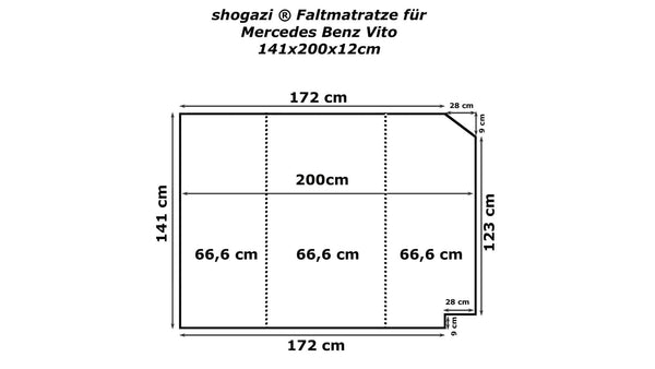Matelas Vito TRAVEL Maßzeichnung