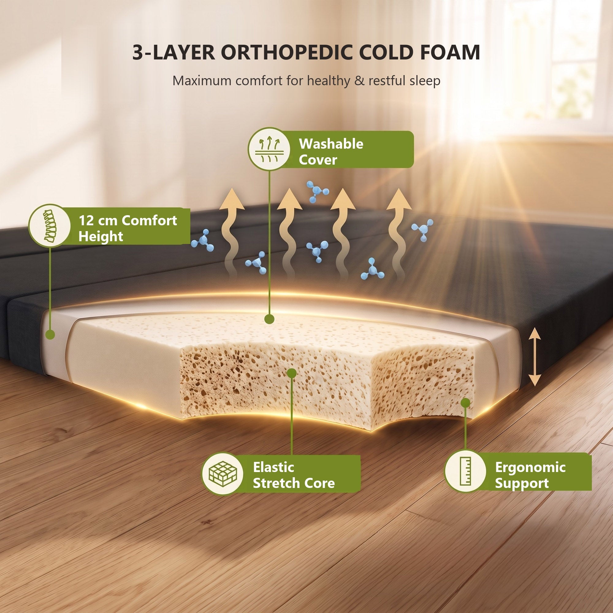 Structure of the orthopaedic cold foam core